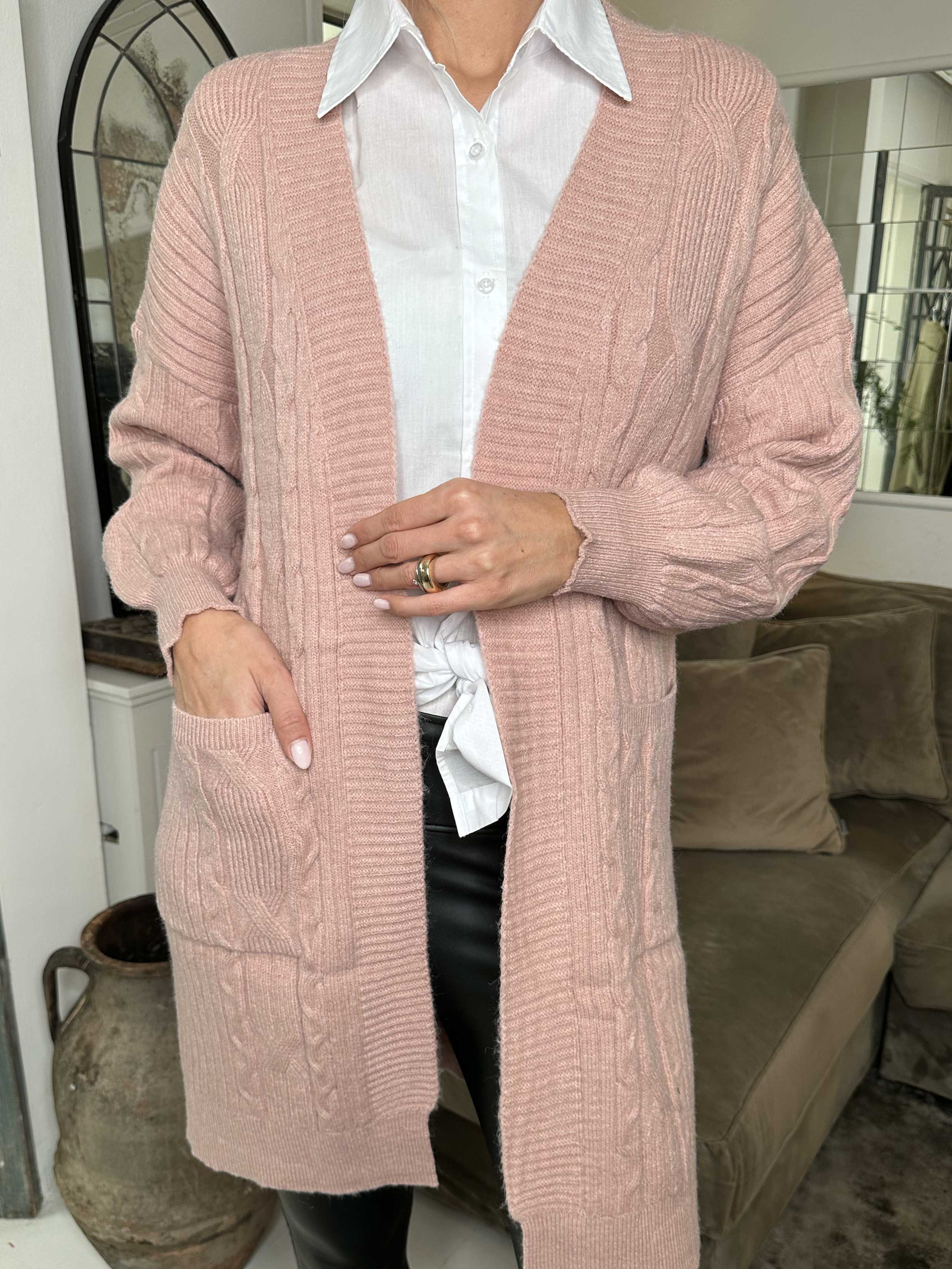 Valeria - Dejlig tyk strikcardigan med lommer